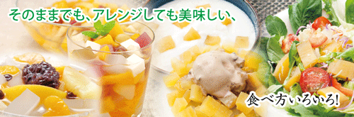 sp表示用画像。㈱コーセンの商品はそのままでも美味しい、アレンジしても美味しい、食べ方いろいろ楽しめます。